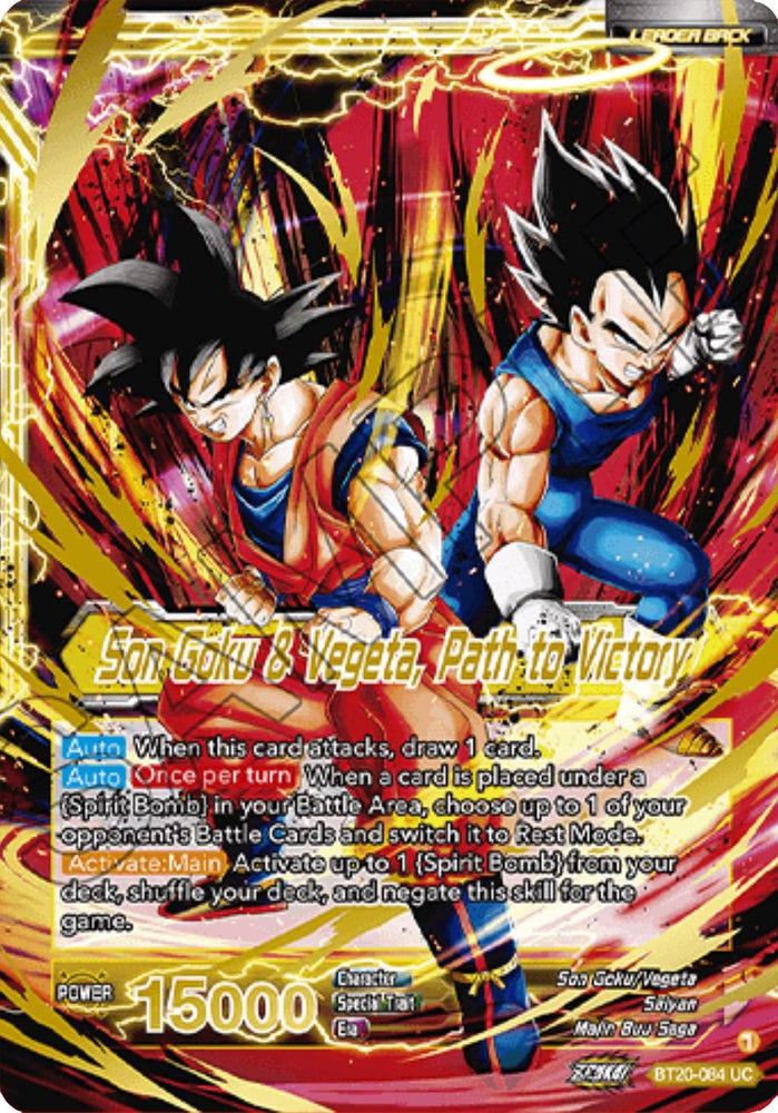 SS Vegito // Son Goku & Vegeta, Path to Victory (Giant Card) (BT20-084) [Oversized Cards] (ONLINE ORDER ONLY)