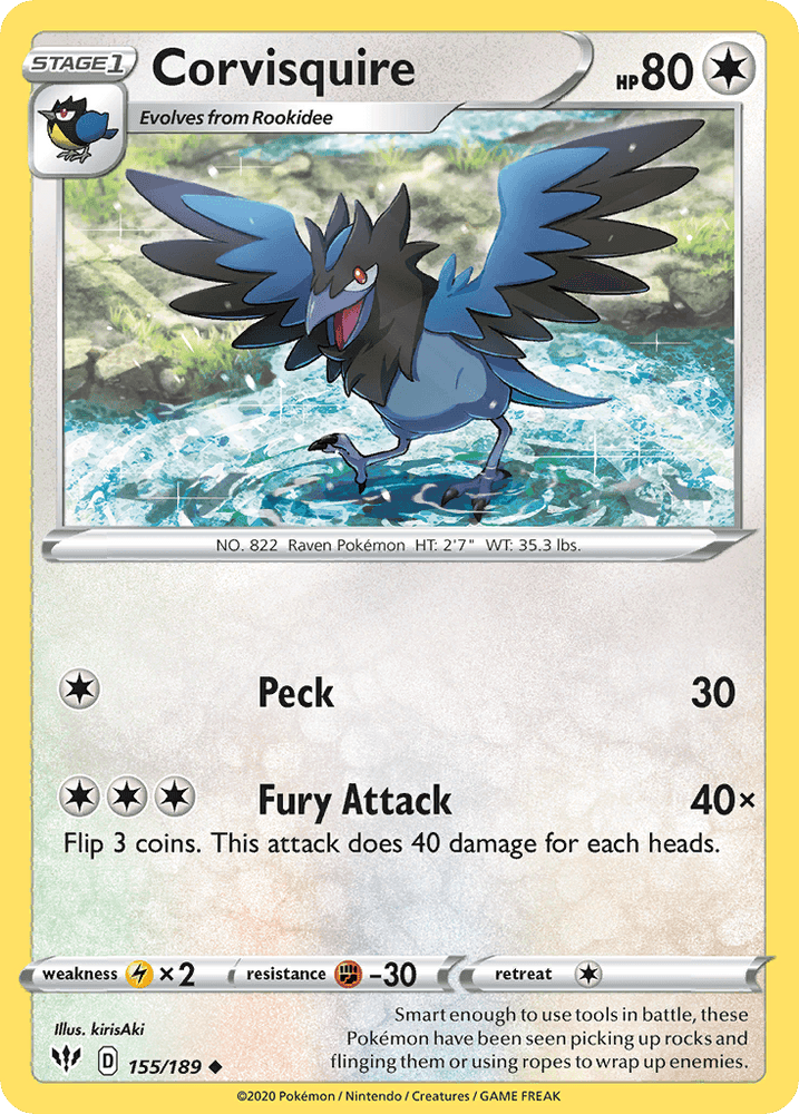 Corvisquire (155/189) [Sword & Shield: Darkness Ablaze] (Online Only)