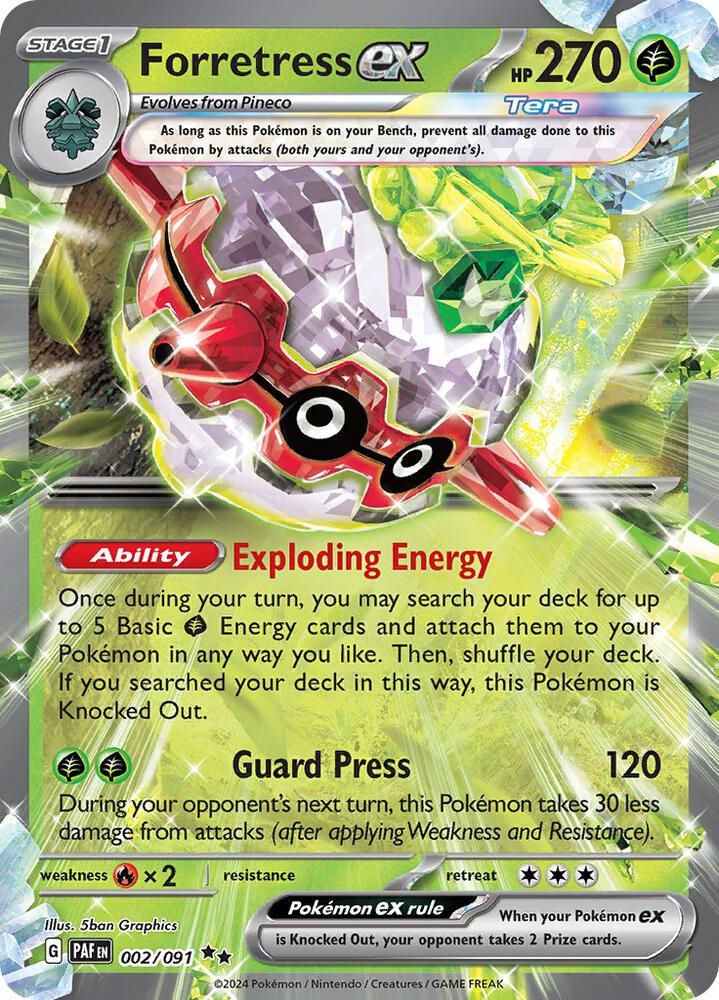 Forretress ex (002/091) [Scarlet & Violet: Paldean Fates] (Online Only)