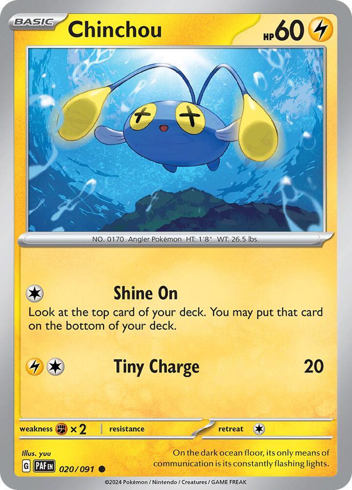 Chinchou (020/091) [Scarlet & Violet: Paldean Fates] (Online Only)