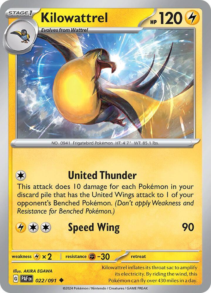 Kilowattrel (022/091) [Scarlet & Violet: Paldean Fates] (Online Only)