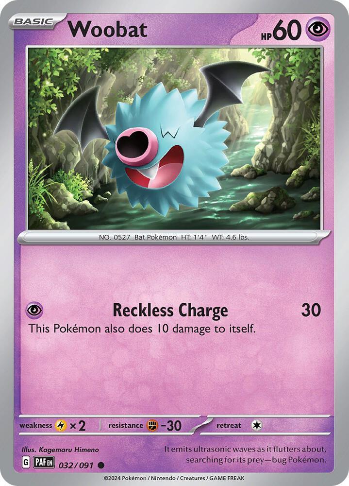 Woobat (032/091) [Scarlet & Violet: Paldean Fates] (Online Only)