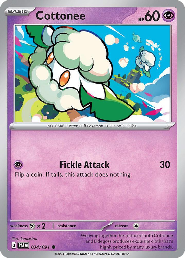 Cottonee (034/091) [Scarlet & Violet: Paldean Fates] (Online Only)