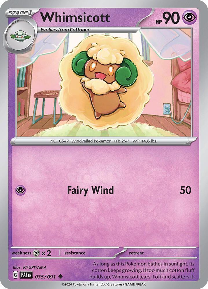 Whimsicott (035/091) [Scarlet & Violet: Paldean Fates] (Online Only)
