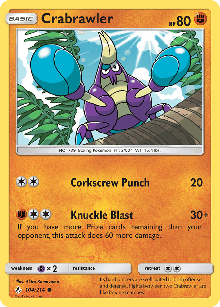 Crabrawler (104/214) [Sun & Moon: Unbroken Bonds] (Online Only)