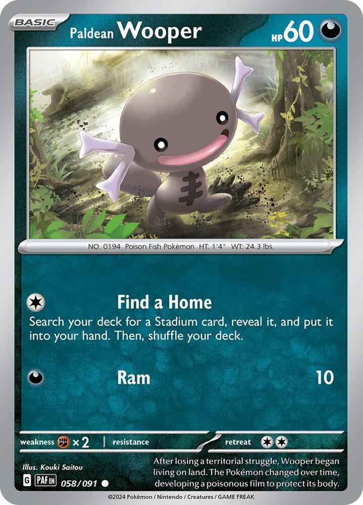 Paldean Wooper (058/091) [Scarlet & Violet: Paldean Fates] (Online Only)