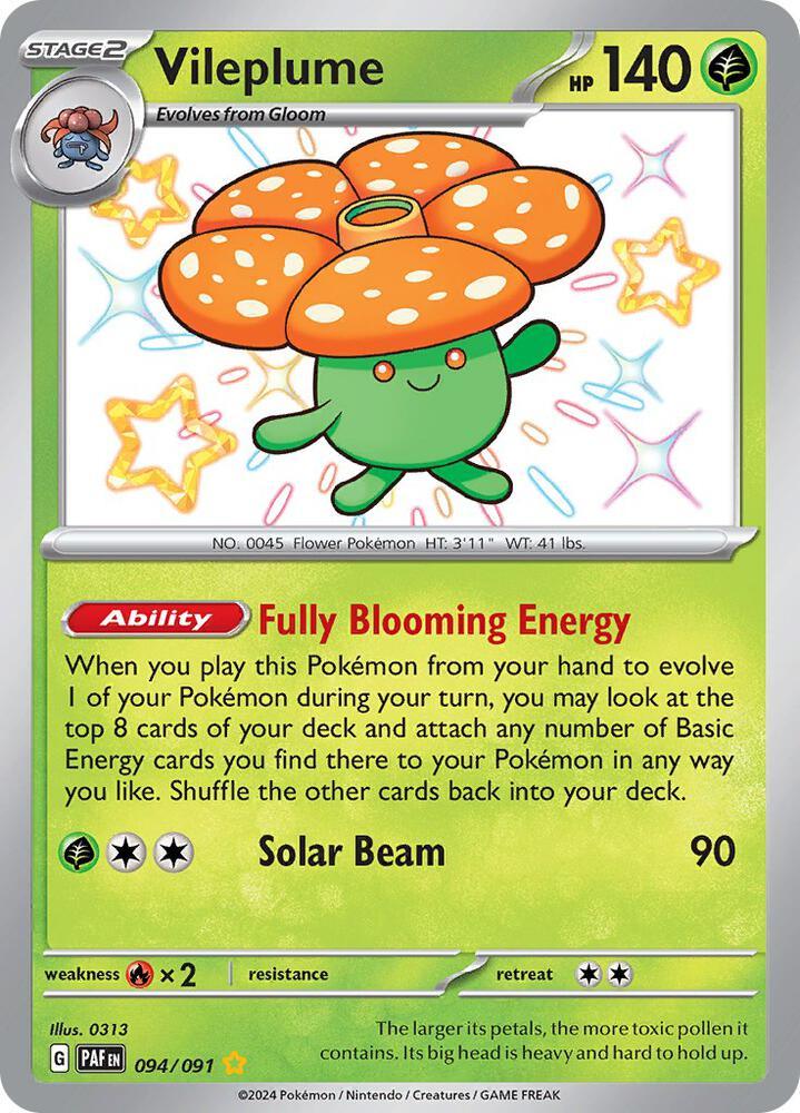 Vileplume (094/091) [Scarlet & Violet: Paldean Fates] (Online Only)
