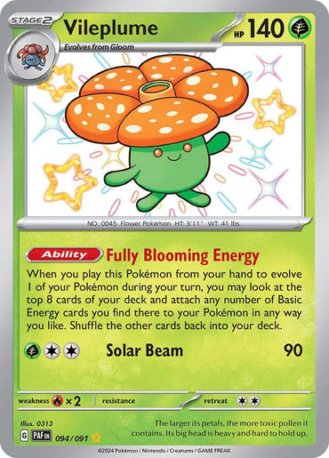 Vileplume (094/091) [Scarlet & Violet: Paldean Fates] (Online Only)