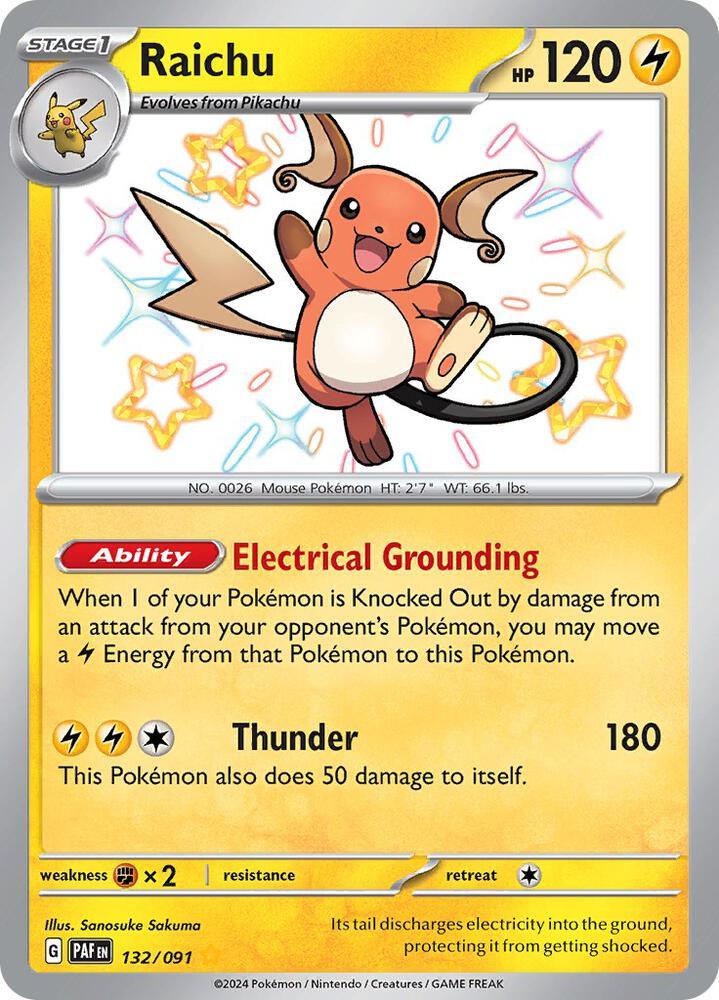 Raichu (132/091) [Scarlet & Violet: Paldean Fates] (Online Only)