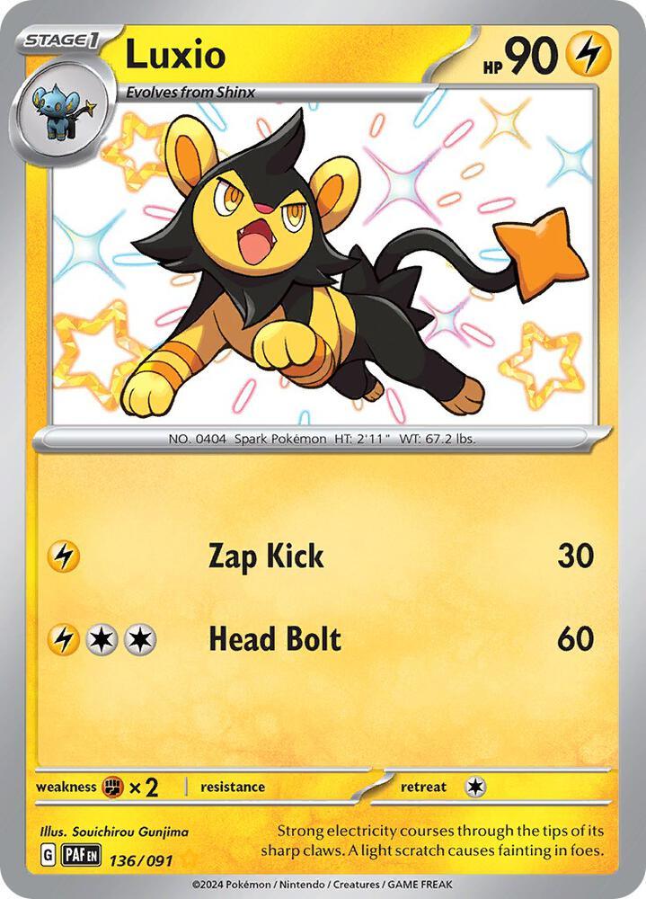 Luxio (136/091) [Scarlet & Violet: Paldean Fates] (Online Only)