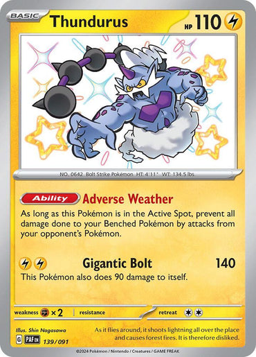 Thundurus (139/091) [Scarlet & Violet: Paldean Fates] (Online Only)
