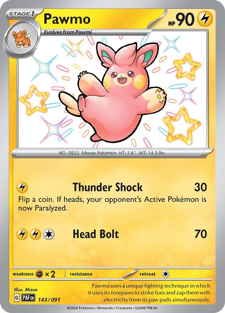 Pawmo (143/091) [Scarlet & Violet: Paldean Fates] (Online Only)