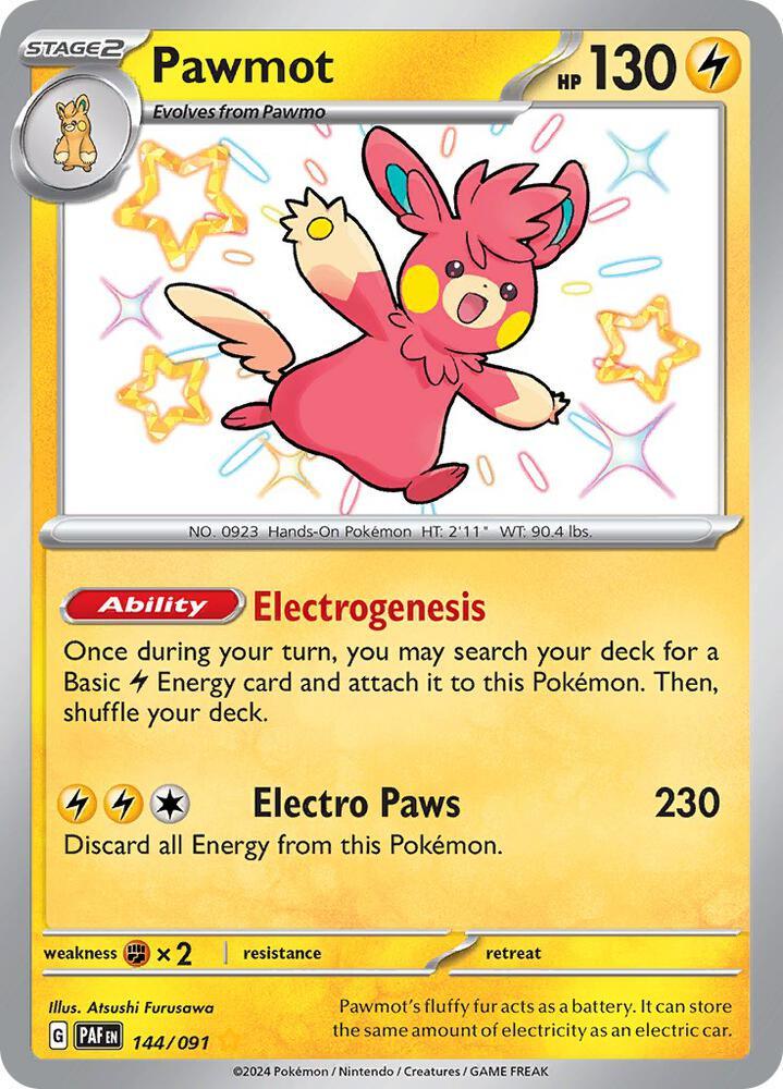Pawmot (144/091) [Scarlet & Violet: Paldean Fates] (Online Only)
