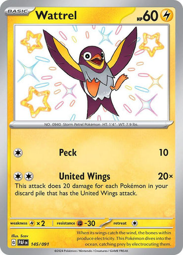 Wattrel (145/091) [Scarlet & Violet: Paldean Fates] (Online Only)