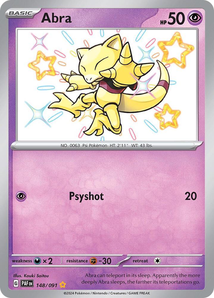 Abra (148/091) [Scarlet & Violet: Paldean Fates] (Online Only)