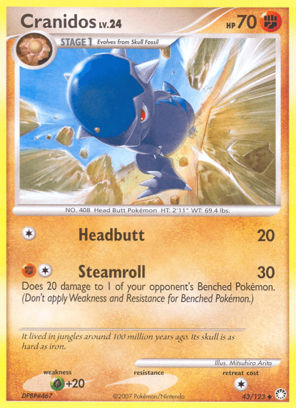 Cranidos (43/123) [Diamond & Pearl: Mysterious Treasures] (Online Only)