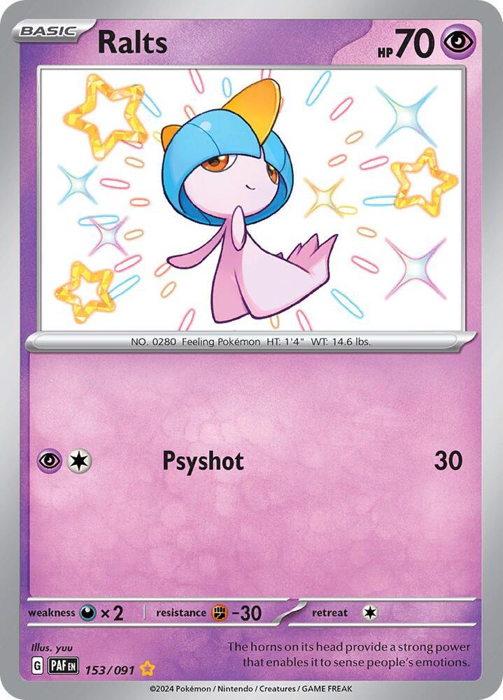 Ralts (153/091) [Scarlet & Violet: Paldean Fates] (Online Only)