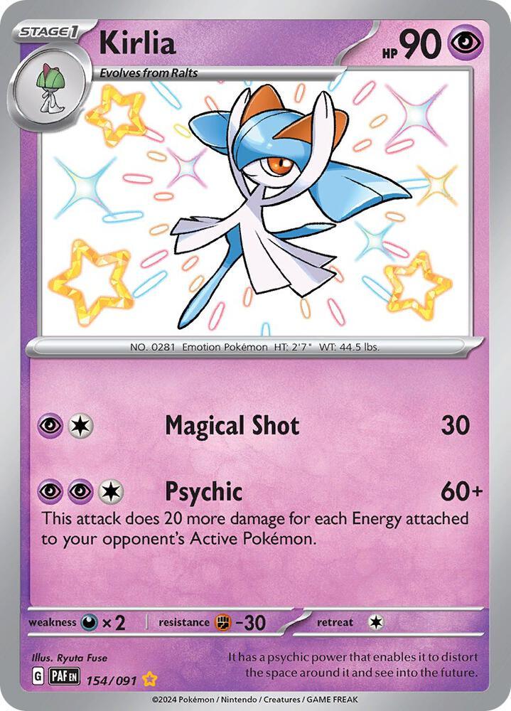 Kirlia (154/091) [Scarlet & Violet: Paldean Fates] (Online Only)