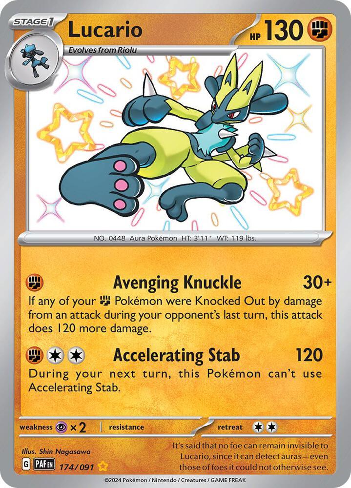Lucario (174/091) [Scarlet & Violet: Paldean Fates] (Online Only)