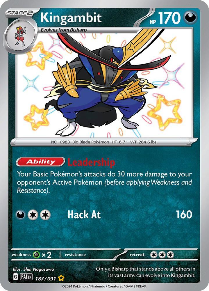 Kingambit (187/091) [Scarlet & Violet: Paldean Fates] (Online Only)