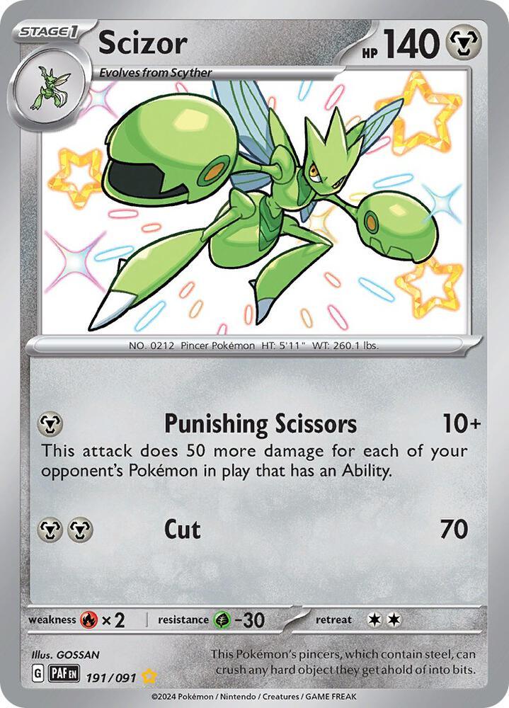 Scizor (191/091) [Scarlet & Violet: Paldean Fates] (Online Only)