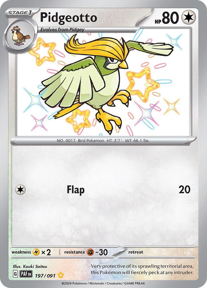 Pidgeotto (197/091) [Scarlet & Violet: Paldean Fates] (Online Only)