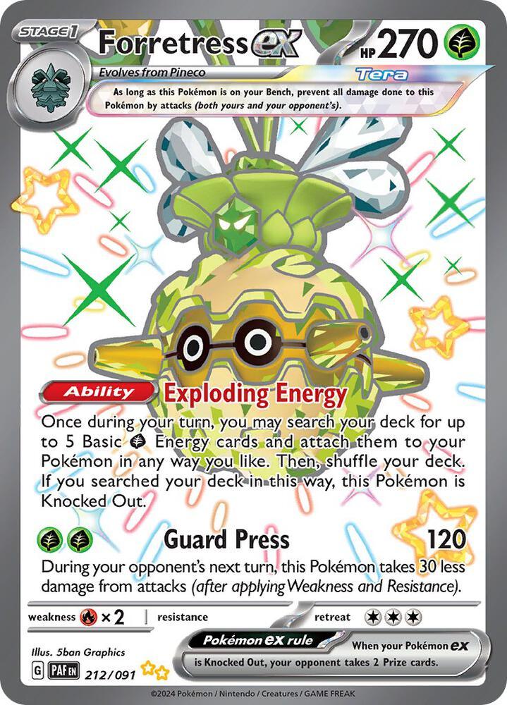 Forretress ex (212/091) [Scarlet & Violet: Paldean Fates] (Online Only)