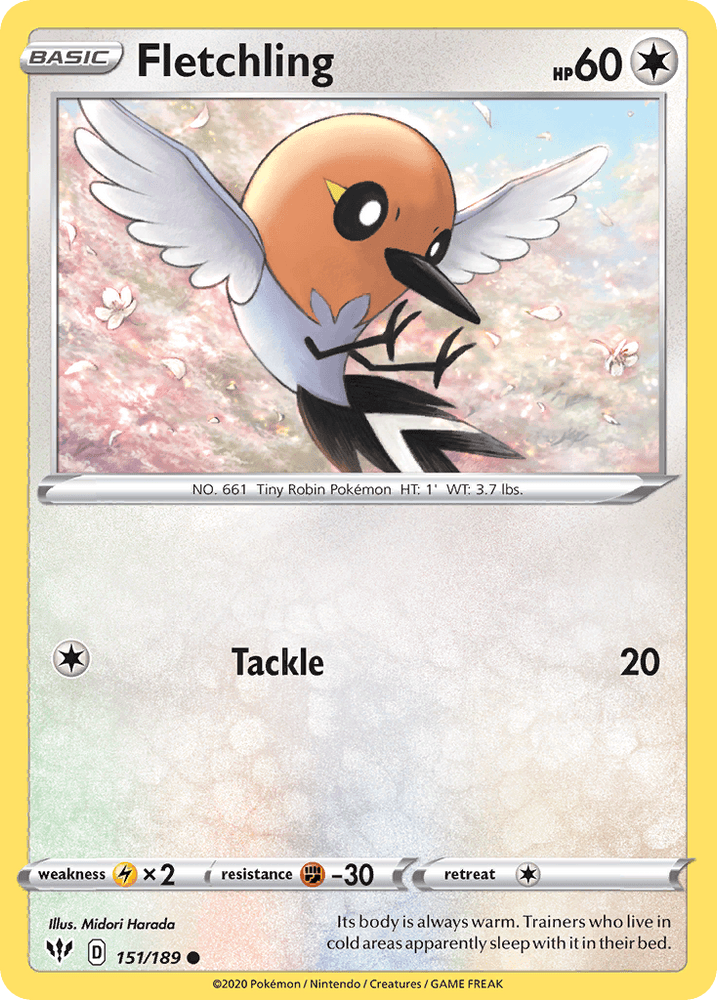 Fletchling (151/189) [Sword & Shield: Darkness Ablaze] (Online Only)