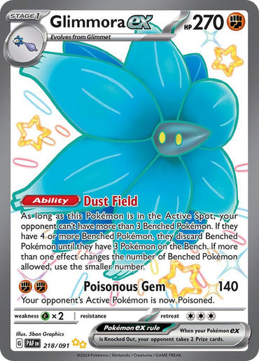 Glimmora ex (218/091) [Scarlet & Violet: Paldean Fates] (Online Only)