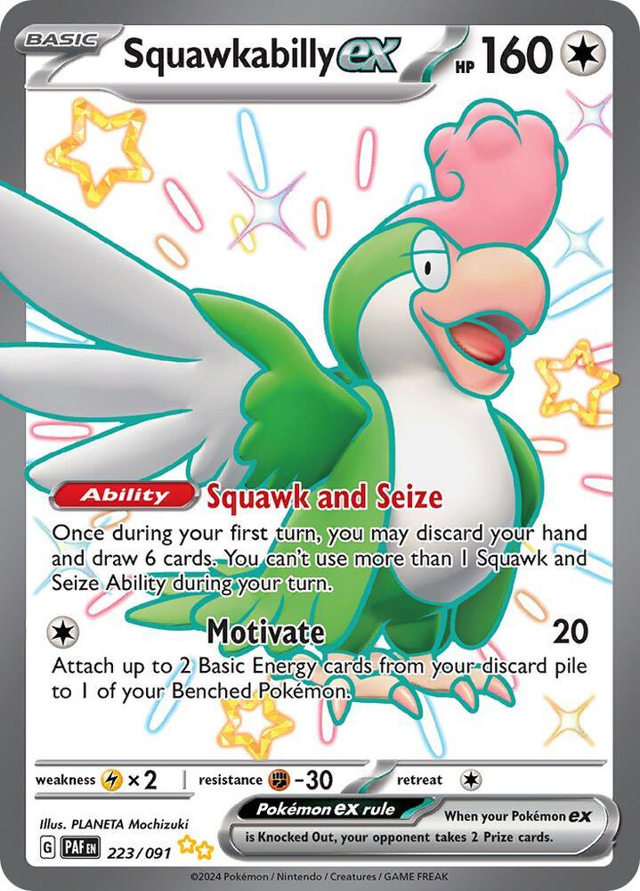Squawkabilly ex (223/091) [Scarlet & Violet: Paldean Fates] (Online Only)