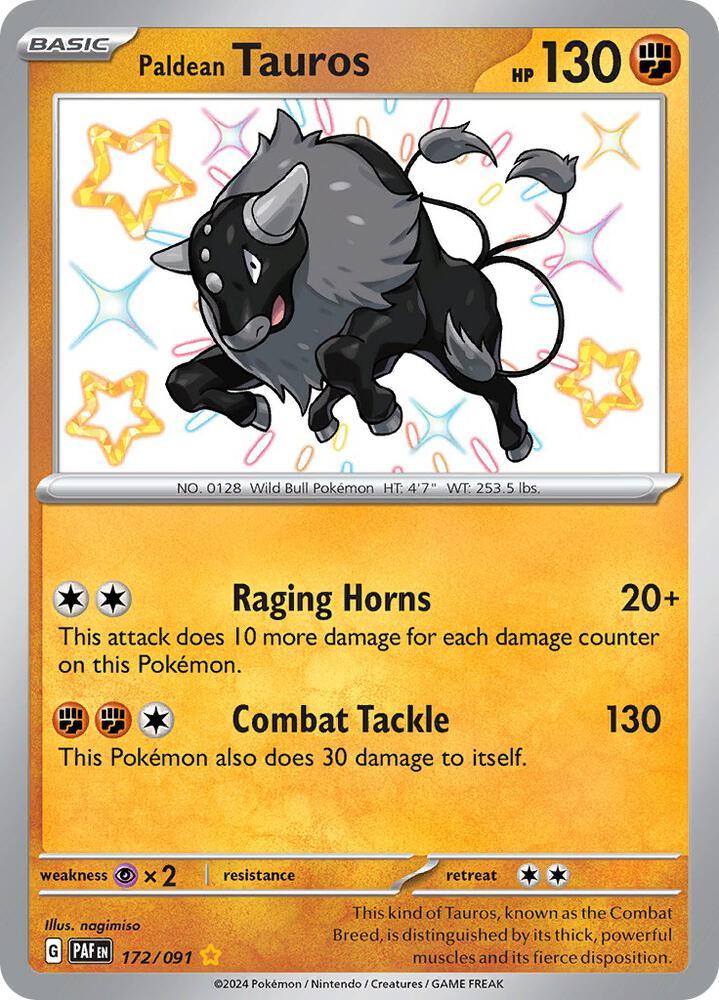 Paldean Tauros (172/091) [Scarlet & Violet: Paldean Fates] (Online Only)