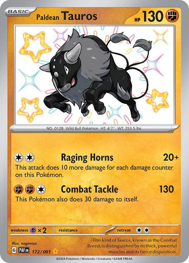 Paldean Tauros (172/091) [Scarlet & Violet: Paldean Fates] (Online Only)
