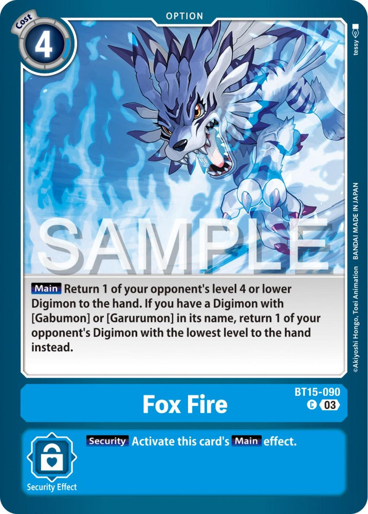 Fox Fire [BT15-090] [Exceed Apocalypse] (ONLINE ORDER ONLY)
