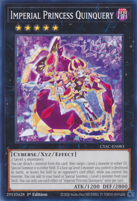 Imperial Princess Quinquery [CYAC-EN083] Common (ONLINE ORDER ONLY)