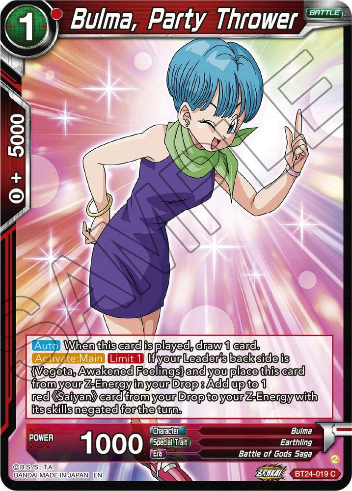 Bulma, Party Thrower (BT24-019) [Beyond Generations] (ONLINE ORDER ONLY)