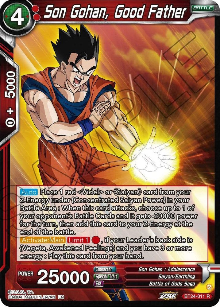 Son Gohan, Good Father (BT24-011) [Beyond Generations] (ONLINE ORDER ONLY)