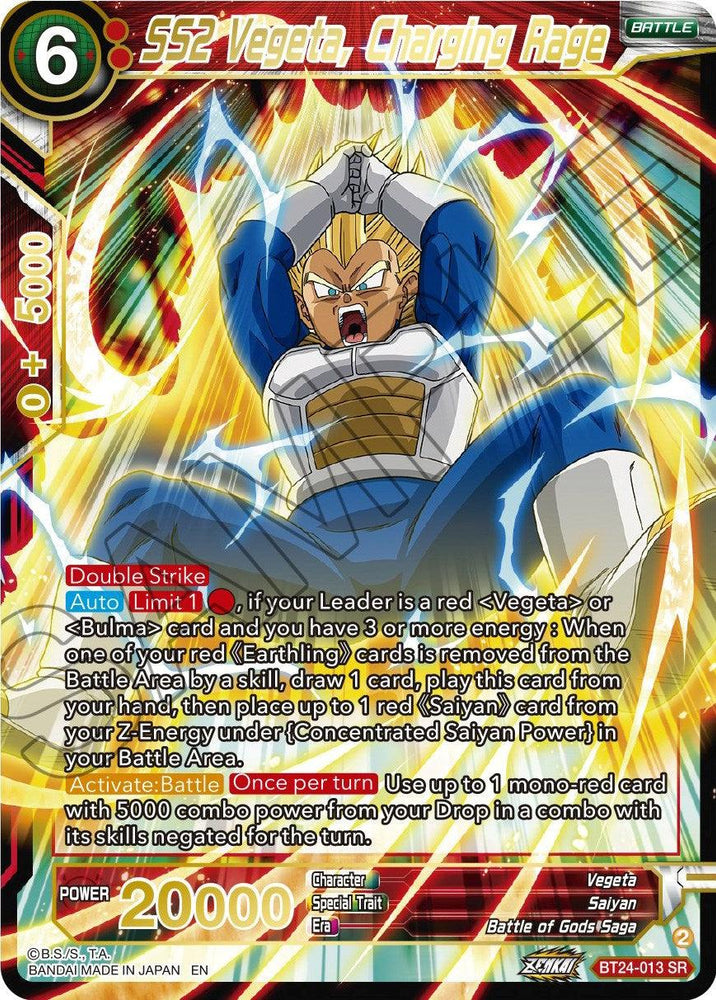 SS2 Vegeta, Charging Rage (BT24-013) [Beyond Generations] (ONLINE ORDER ONLY)