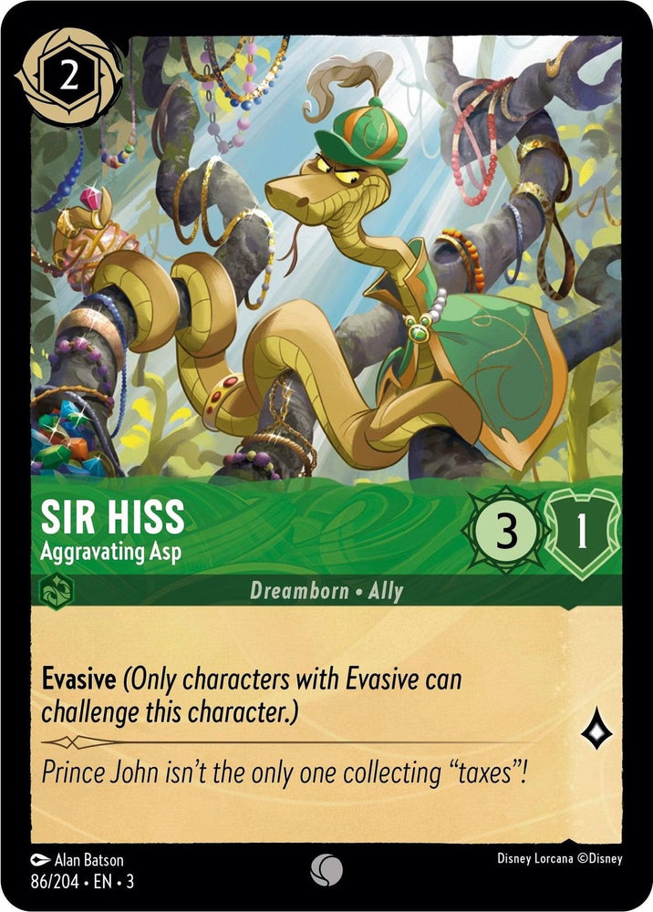 Sir Hiss - Aggravating Asp (86/204) [Into the Inklands] (ONLINE ORDER ONLY)