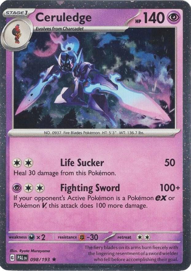 Ceruledge (098/193) (Cosmos Holo) [Scarlet & Violet: Paldea Evolved] (Online Only)