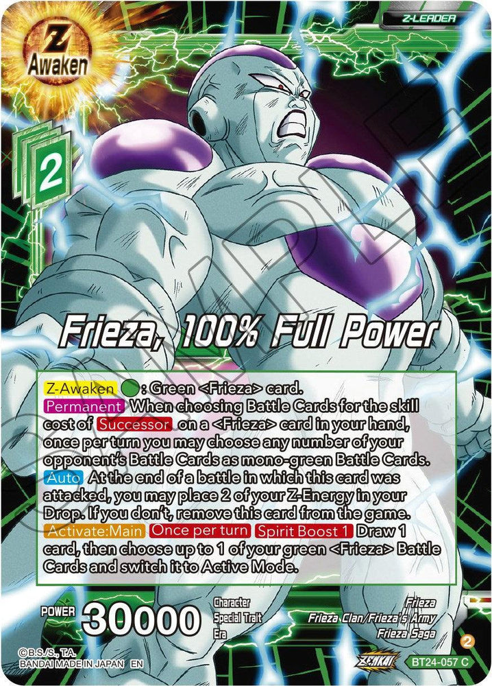 Frieza, 100% Full Power (BT24-057) [Beyond Generations] (ONLINE ORDER ONLY)