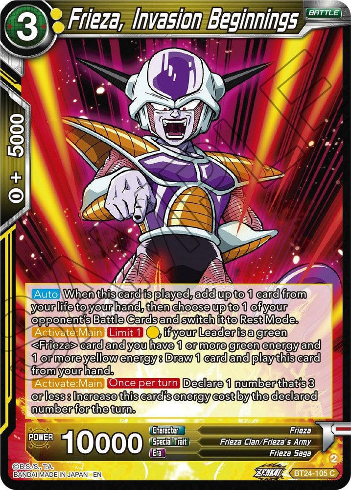 Frieza, Invasion Beginnings (BT24-105) [Beyond Generations] (ONLINE ORDER ONLY)