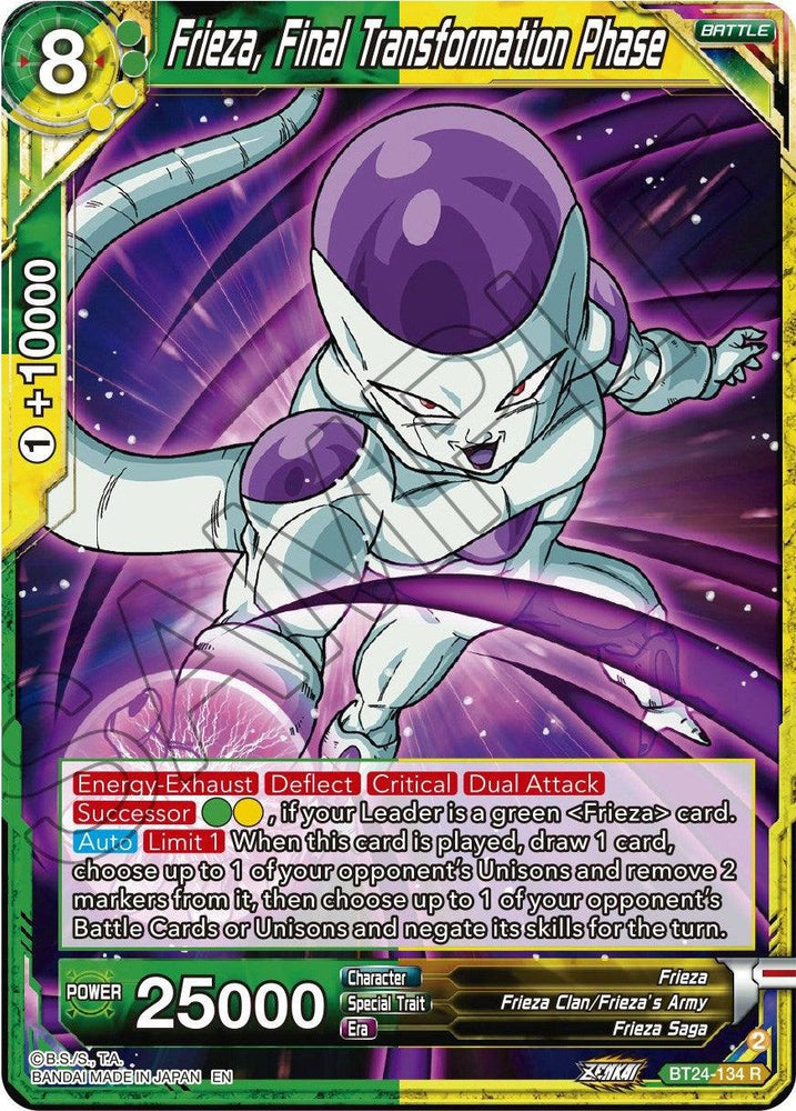 Frieza, Final Transformation Phase (BT24-134) [Beyond Generations] (ONLINE ORDER ONLY)