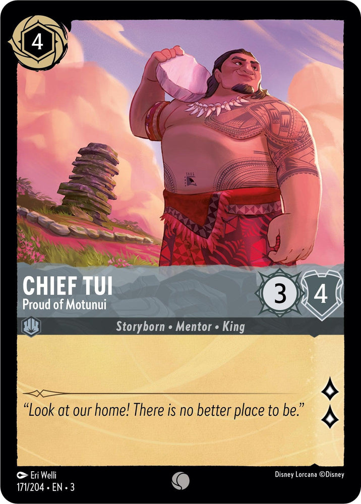 Chief Tui - Proud of Motunui (171/204) [Into the Inklands] (ONLINE ORDER ONLY)