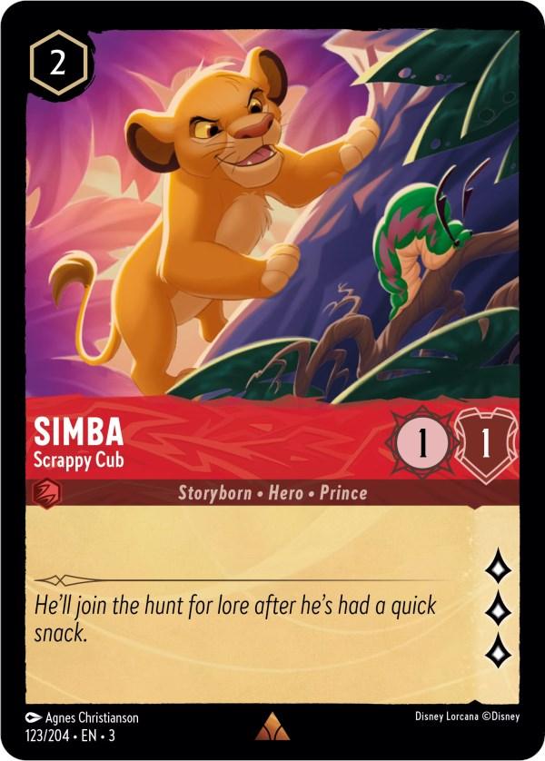 Simba - Scrappy Cub (123/204) [Into the Inklands] (ONLINE ORDER ONLY)