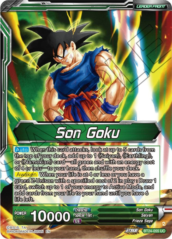 Son Goku // SS Son Goku, Beginning of a Legend (BT24-055) [Beyond Generations] (ONLINE ORDER ONLY)
