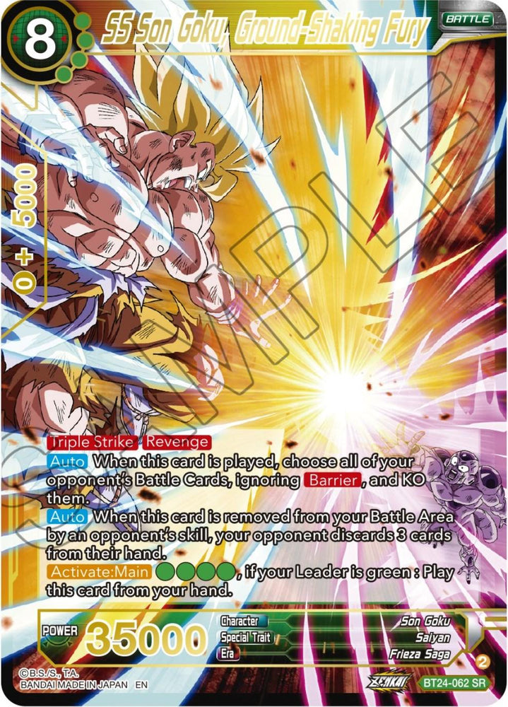 SS Son Goku, Ground-Shaking Fury (BT24-062) [Beyond Generations] (ONLINE ORDER ONLY)