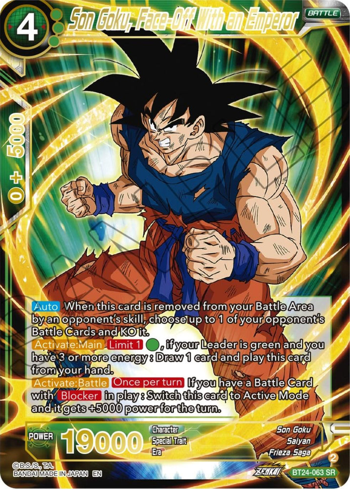 Son Goku, Face-Off With an Emperor (BT24-063) [Beyond Generations] (ONLINE ORDER ONLY)