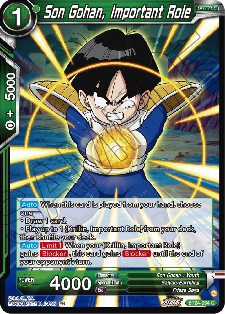 Son Gohan, Important Role (BT24-064) [Beyond Generations] (ONLINE ORDER ONLY)