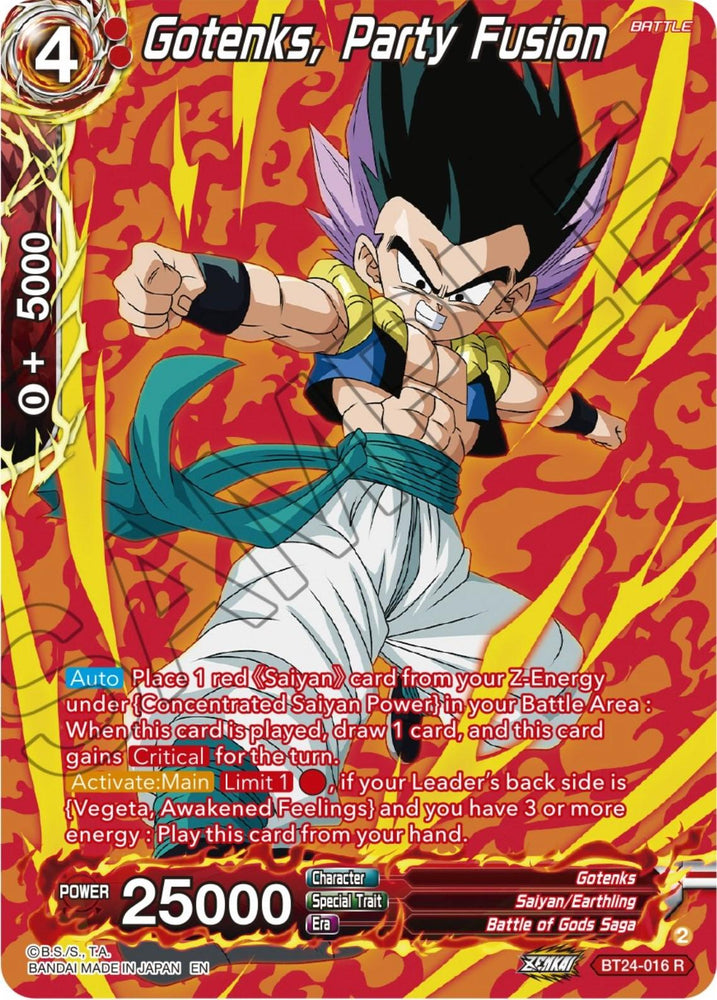 Gotenks, Party Fusion (Collector Booster) (BT24-016) [Beyond Generations] (ONLINE ORDER ONLY)