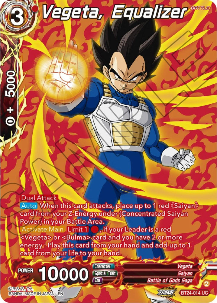 Vegeta, Equalizer (Collector Booster) (BT24-014) [Beyond Generations] (ONLINE ORDER ONLY)